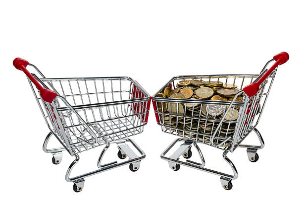 istock Shopping Cart with money 504316535