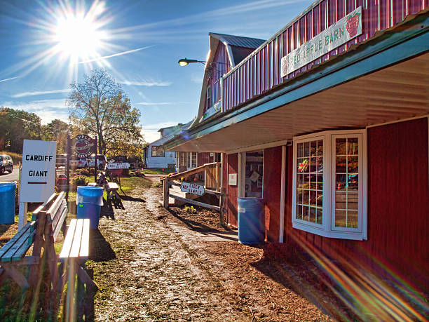 Berkeley Springs, West Virginia, USA - October 19, 2016 : Store Brand Signage with Porch Swings on Sale.
