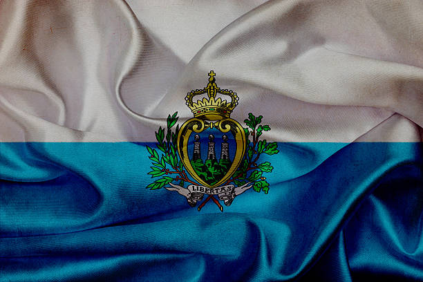 istock San Marino grunge waving flag 504318075