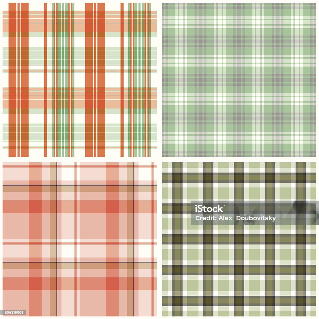 tartan têxtil textura Vector set. - Royalty-free Abstrato arte vetorial