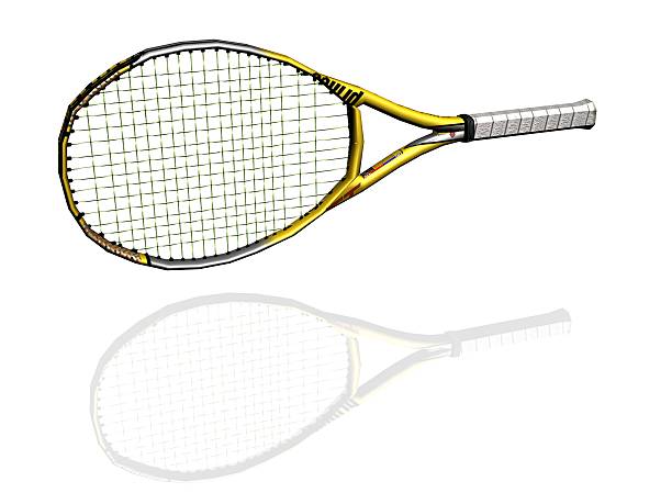 istock Yellow tennis racket 504319139
