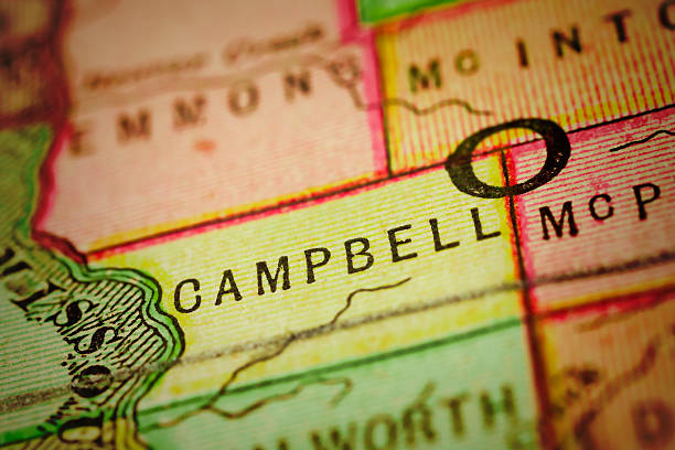 istock Campbell | South Dakota County Maps 504329404