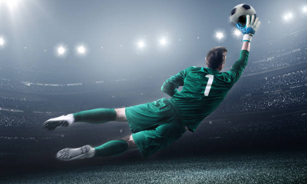 istock Soccer Goalkeeper in a jump 504331860