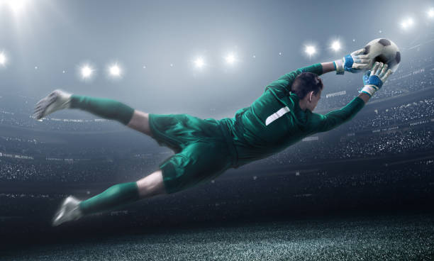 istock Soccer Goalkeeper in a jump 504332060