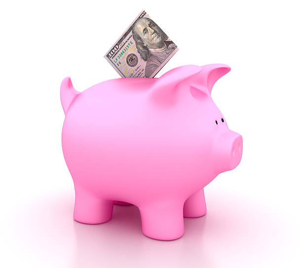 istock Piggy Bank with Dollar Bill 504332284