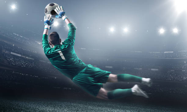 istock Soccer Goalkeeper in a jump 504333014