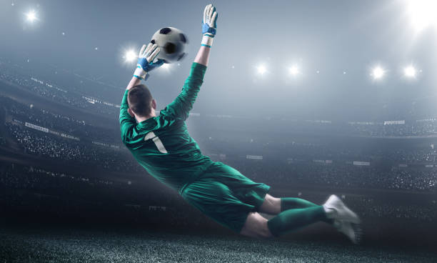 istock Soccer Goalkeeper in a jump 504333266