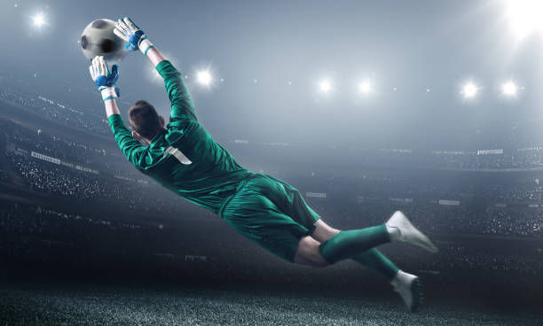 Soccer Goalkeeper in a jump