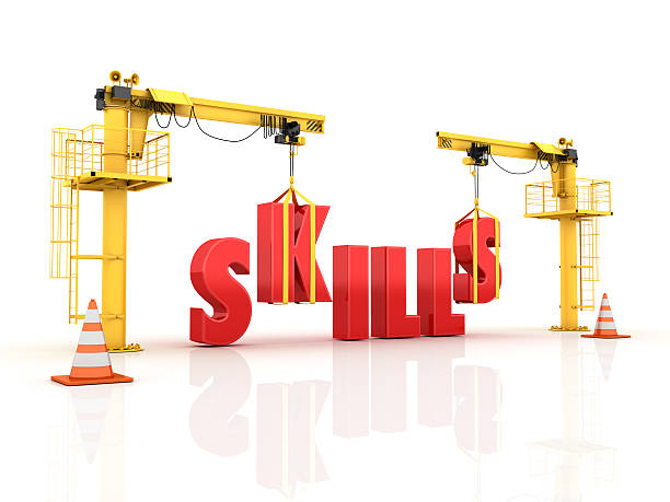 istock Cranes building the SKILLS Word 504334938