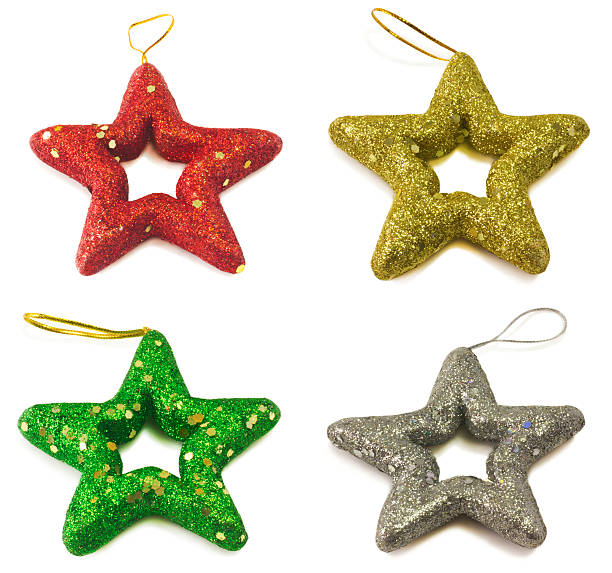 istock Christmas stars isolated on white 504335446