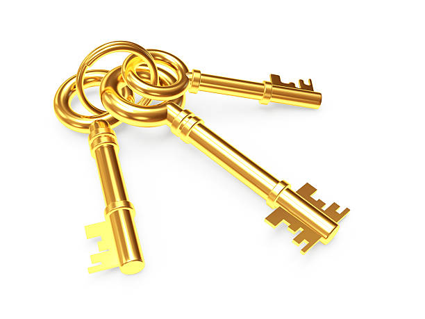 istock Bunch of three golden keys 504335818