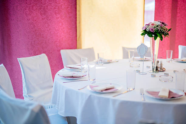 istock Wedding decoration with flowers 504337966