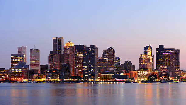 istock Boston downtown panorama at dusk 504338153