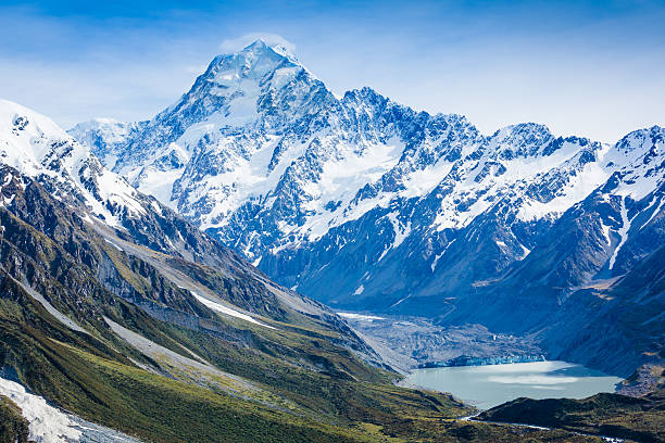 istock Snow mountain summit. Mount Cook. New Zealand 504338325