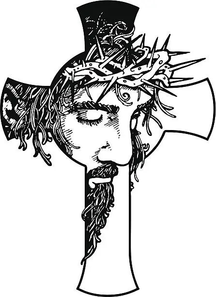 Vector illustration of Jesus Cross