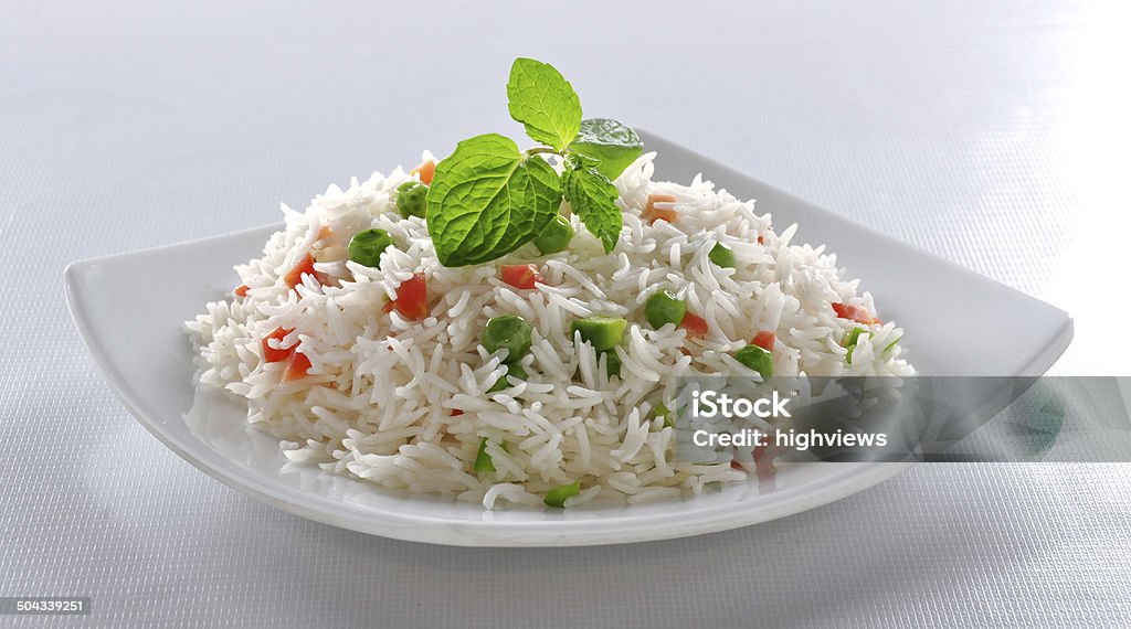 Vege Rice A delicious and  healthy Vegetable Rice. Rice - Food Staple Stock Photo