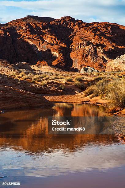 Mojave Desert Water In Valley Of Fire Stock Photo - Download Image Now - Accidents and Disasters, Desert Area, Environment