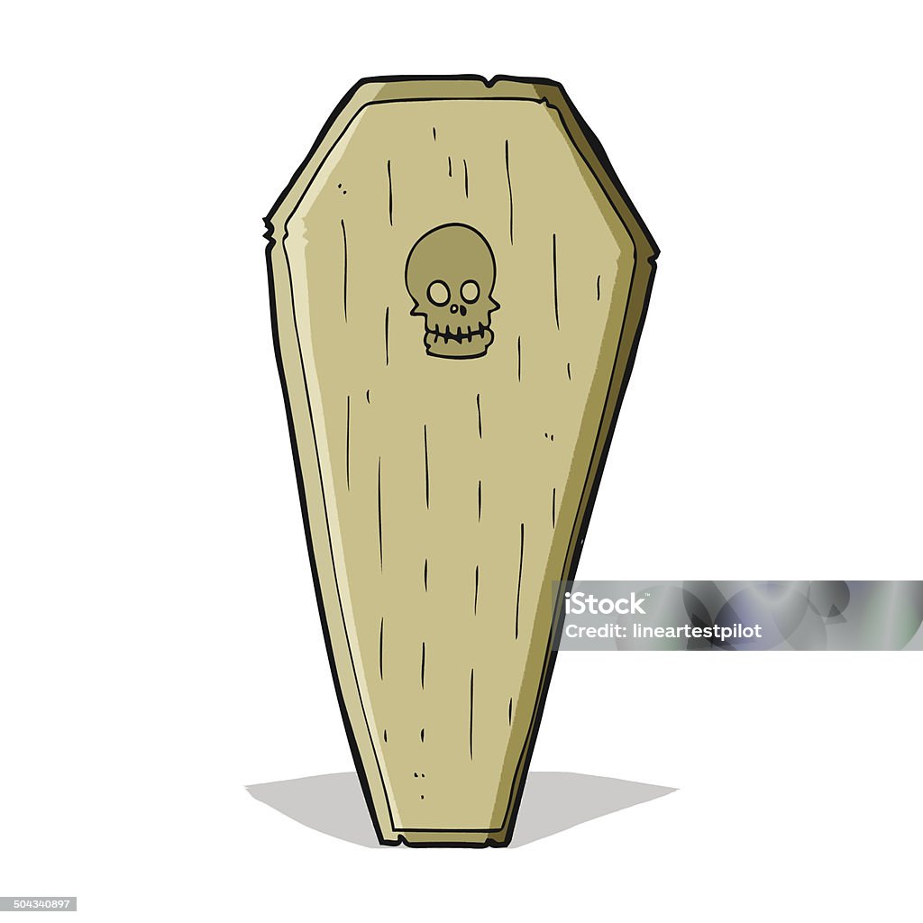 Desenhos animados assustador coffin - Vetor de Caixão royalty-free