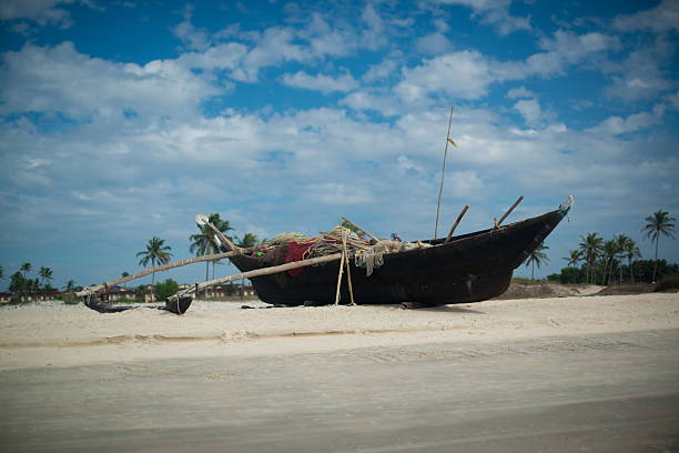 istock Fishing boat on the beach 504341584