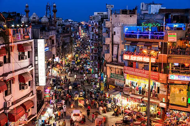 Main Bazar, Paharganj known for its concentration of hotels, lodges, restaurants, dhabas and a wide variety of shops catering to both domestic travellers and foreign tourists, especially backpackers and low-budget travellers.