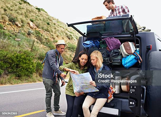 Planning The Perfect Road Trip Stock Photo - Download Image Now - Packing, Car, Vacations