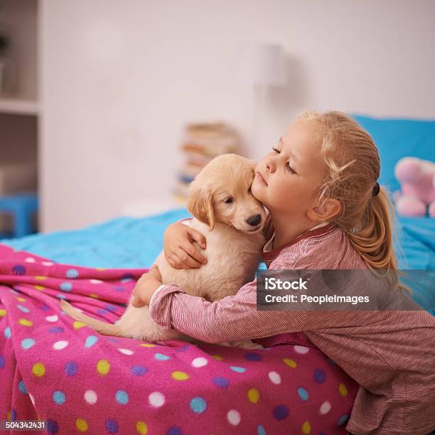 You And Me Are Going To Be Together Forever Stock Photo - Download Image Now - Child, Puppy, Square - Composition