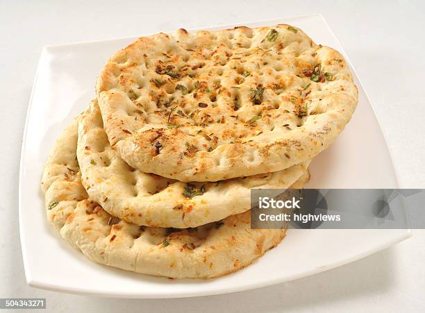 Fresh Garlic Naan Stock Photo - Download Image Now - Arabia, Baked, Bread