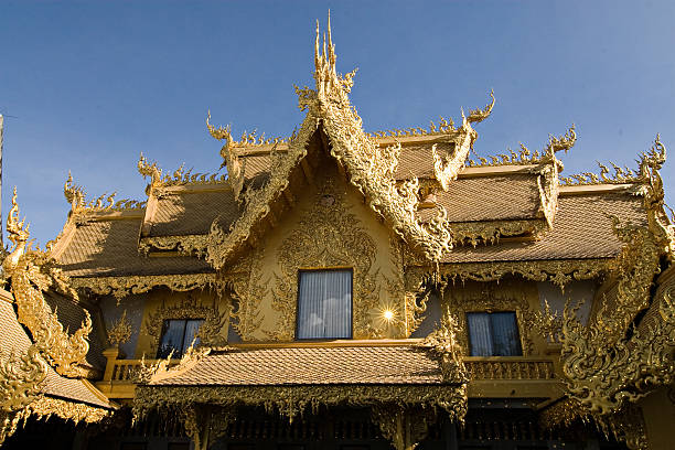 istock Gold / White temple Thailand 504344017