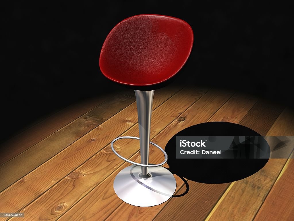 Rouge tabouret de bar en métal - Photo de Alcool libre de droits