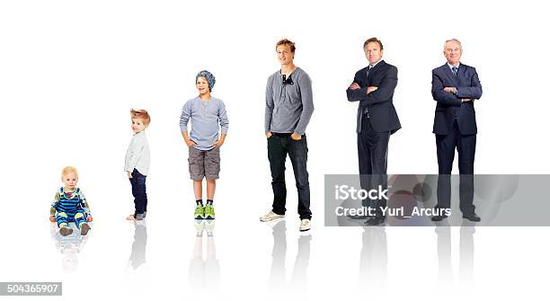 Growth Through The Years Stock Photo - Download Image Now - Development, Baby - Human Age, Aging Process