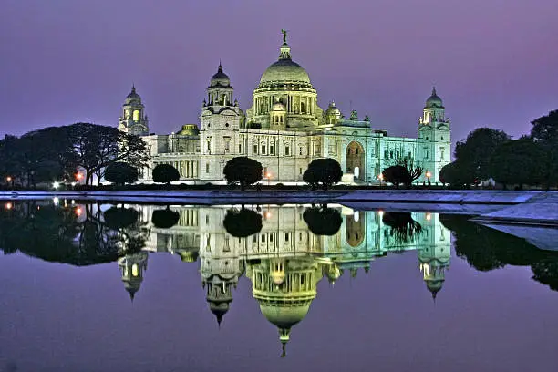 Photo of Victoria Memorial in the evening, Kolkata, India