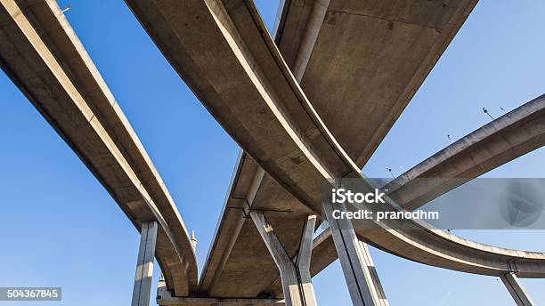 Under Expressway Intersection Stock Photo - Download Image Now - Bridge - Built Structure, Overpass - Road, Construction Industry