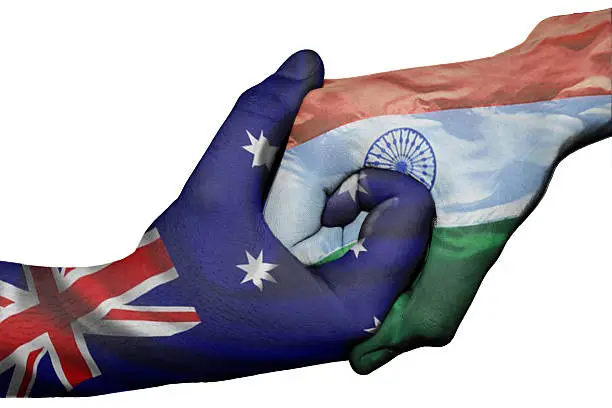 Photo of Handshake between Australia and India