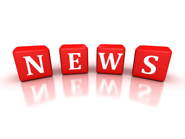 istock NEWS red text letters blocks on white 504371939