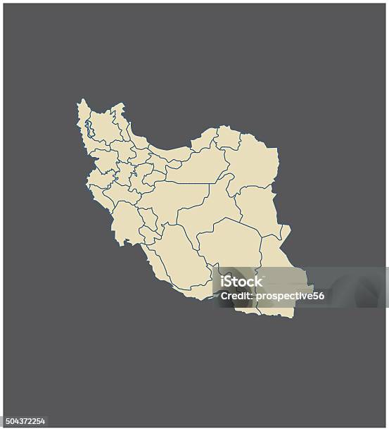 Iran Map Outline Vector In Gray Background Stock Photo - Download Image Now - Asia, Boundary, Bushehr