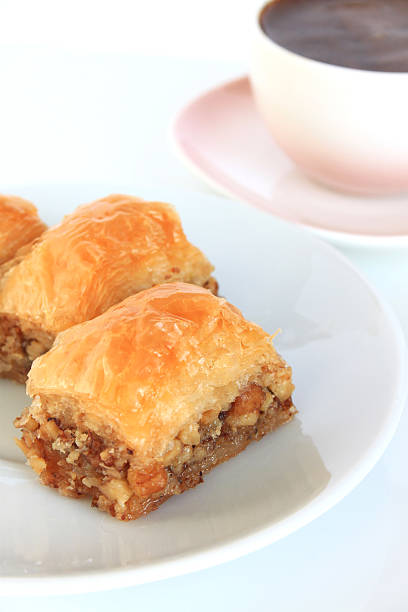 istock Baklava, Turkish Traditional Dessert and Turkish Coffee 504372576