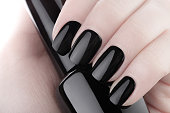 Black nail polish.