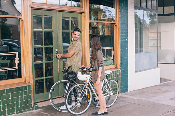 istock Owner opening his coffee shop 504374120