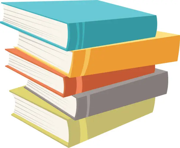 Vector illustration of Stack Of Books