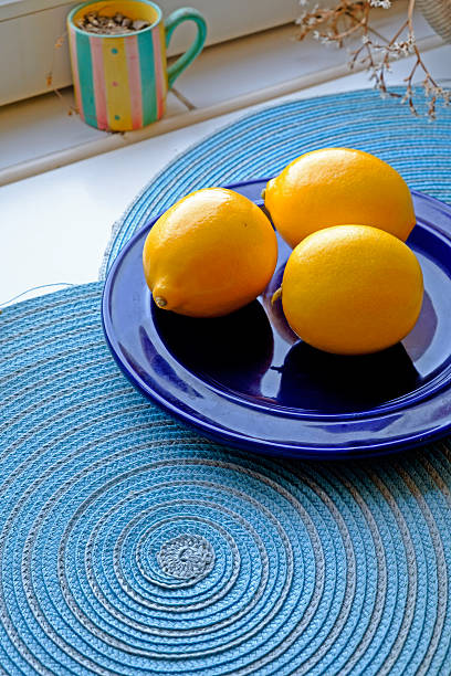 istock Fresh lemons on a blue plate portrait wide 504374438