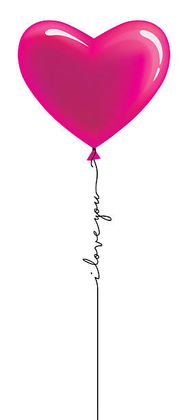 ilustrações de stock, clip art, desenhos animados e ícones de balão rosa coração - february three dimensional shape heart shape greeting