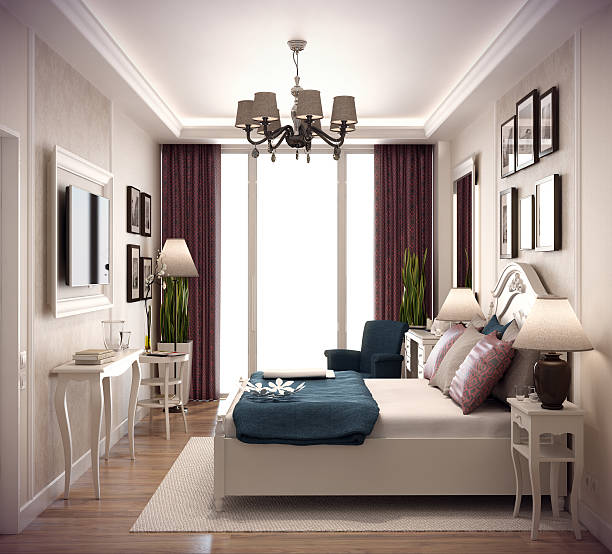 istock 3D rendering bedroom house in the mountain 504377892