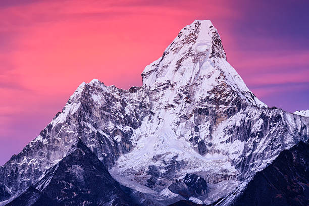 istock Sunset over beautiful Mount Ama Dablam in Himalayas, Nepal 504377976