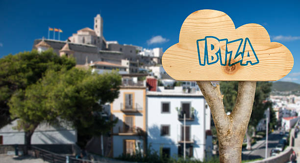 istock wooden sign indicating  to ibiza 504378398