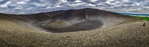 Photo of Panorama of volcano crater dimmu borgir in Iceland