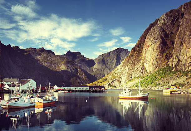 istock sunset - Reine, Lofoten islands, Norway 504382470