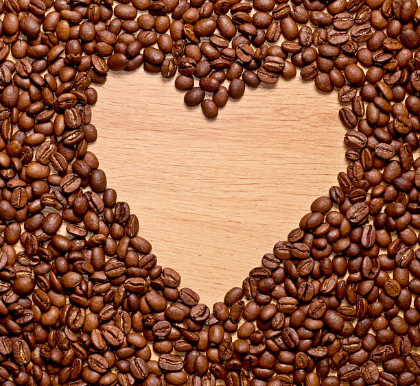coffee heart stock photo