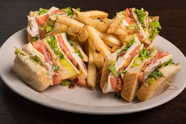 istock Turkey club sandwich lunch special 504384482