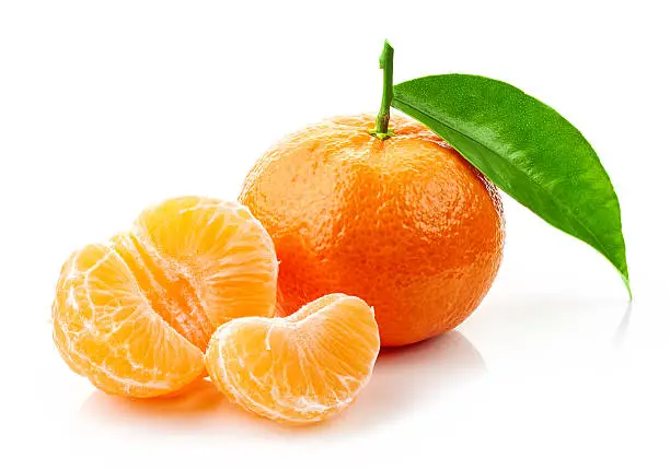Photo of fresh ripe tangerines
