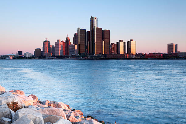 istock Detroit Michigan USA  Morning light 504385440